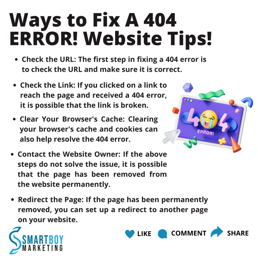 ways to fix a 404 error